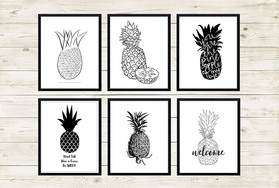 Free Pineapple Printables • Amazing Roundup • Little Gold Pixel