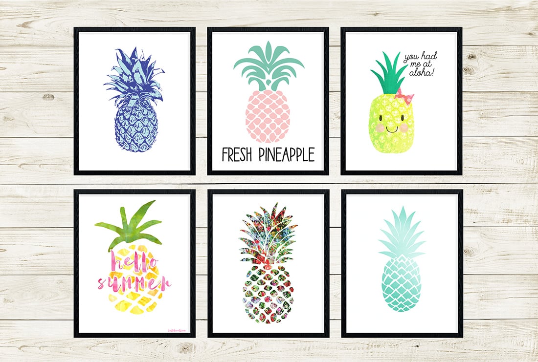 Free Pineapple Printables • Amazing Roundup • Little Gold Pixel