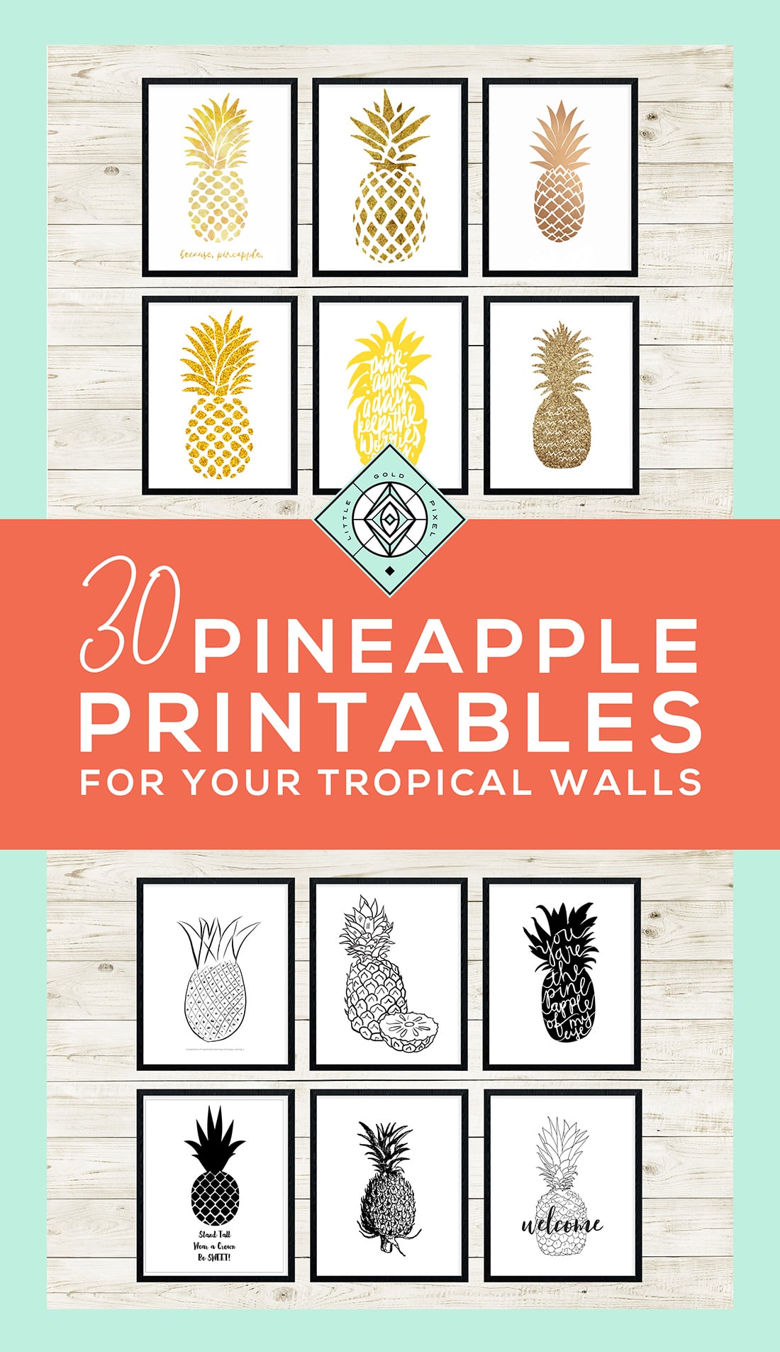 15 Free Gallery Wall Art Roundups to Bookmark • Little Gold Pixel • In which I share 15 free gallery wall art roundups that you can bookmark and share to create easy themed wall art throughout your home.