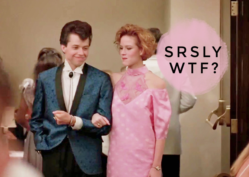 How to Dress Like Andie from Pretty in Pink • Eek! That hideous Frankenstein of a prom dress • Little Gold Pixel