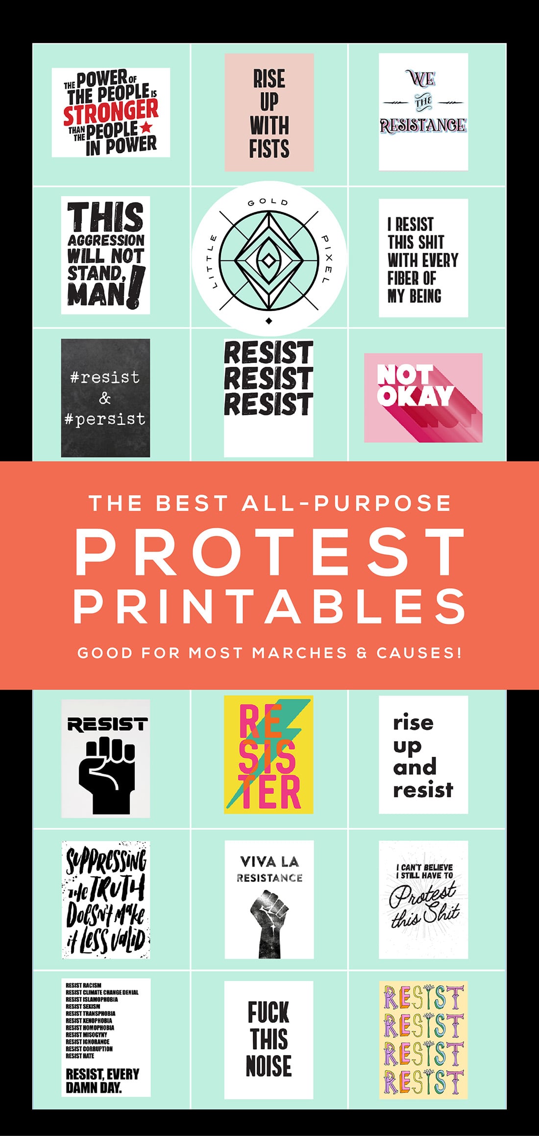 18 Evergreen Protest Printables (for Any March!) • Little Gold Pixel
