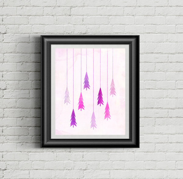 Christmas Trees Free Printable Art