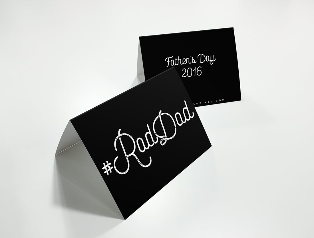 Rad Dad Father's Day Card • Little Gold Pixel