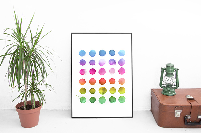 Abstract Rainbow Free Art Printable / Freebie Fridays • Little Gold Pixel