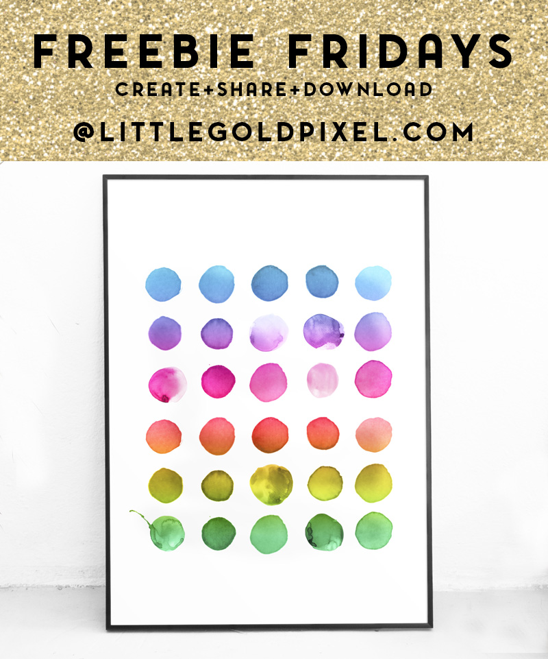 Abstract Rainbow Free Art Printable / Freebie Fridays • Little Gold Pixel