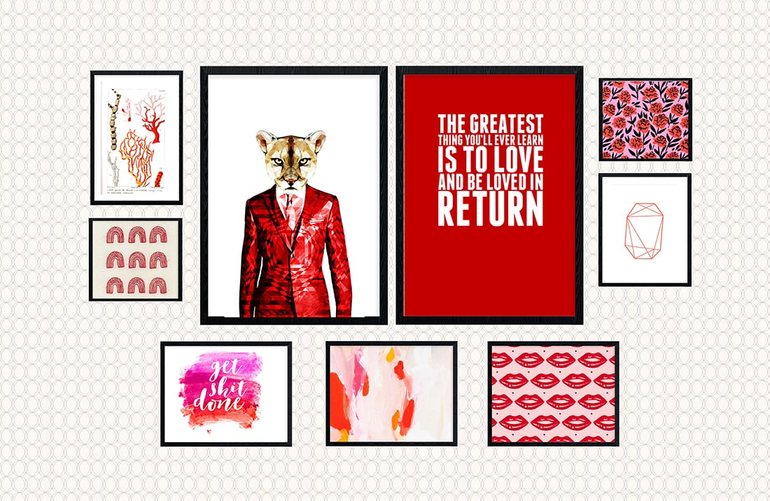 Jumpstart Your Gallery Wall with a Red Theme