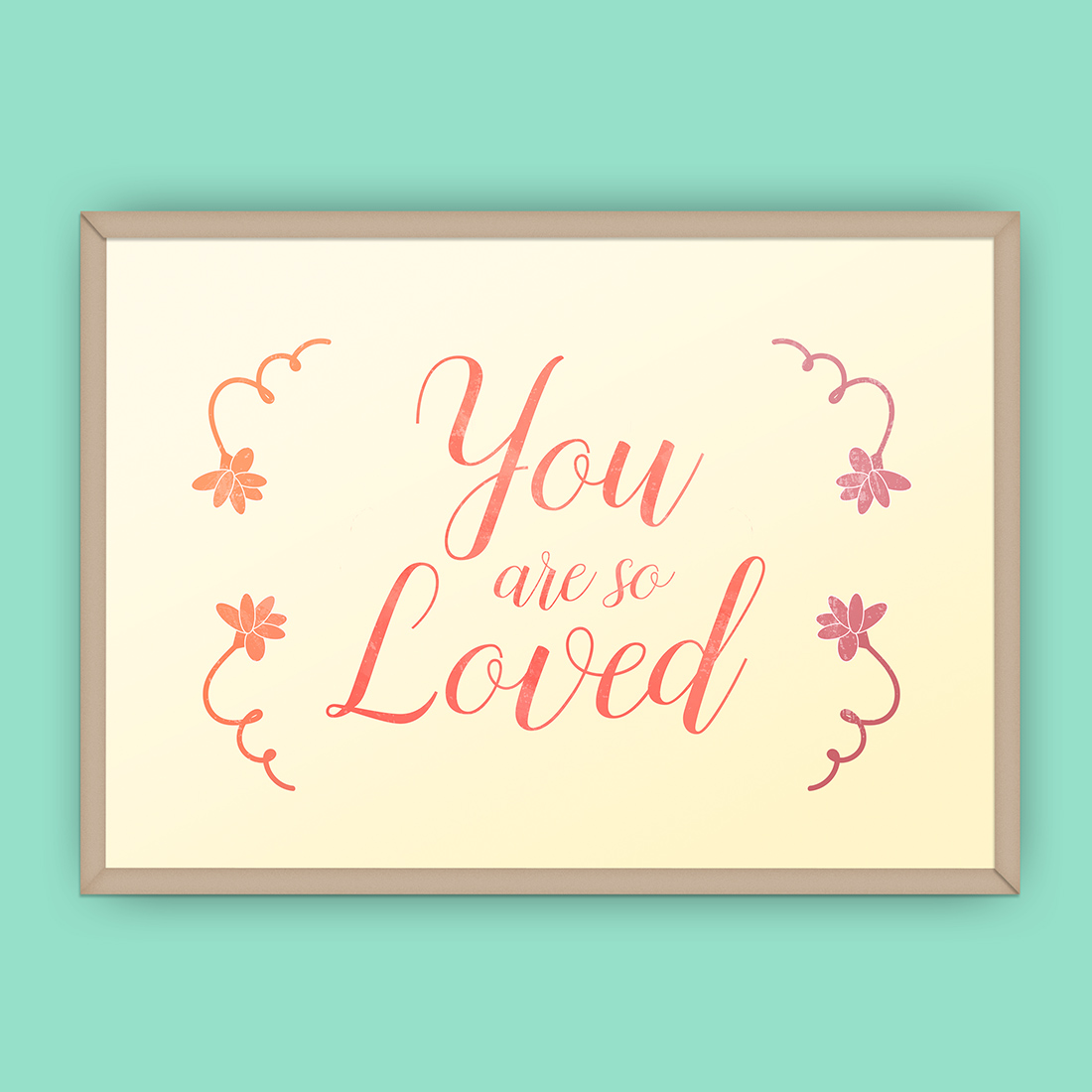 You Are So Loved Art Printable / Freebie Fridays • Little Gold Pixel