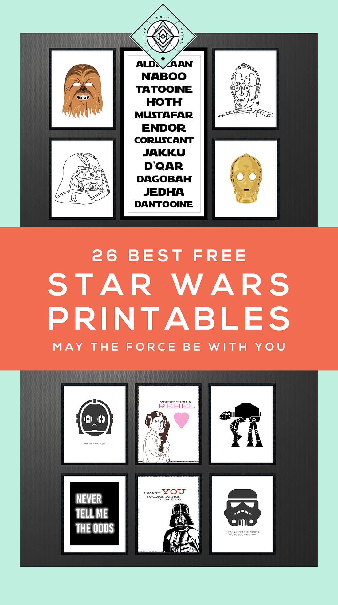 Star Wars Free Printables • Little Gold Pixel