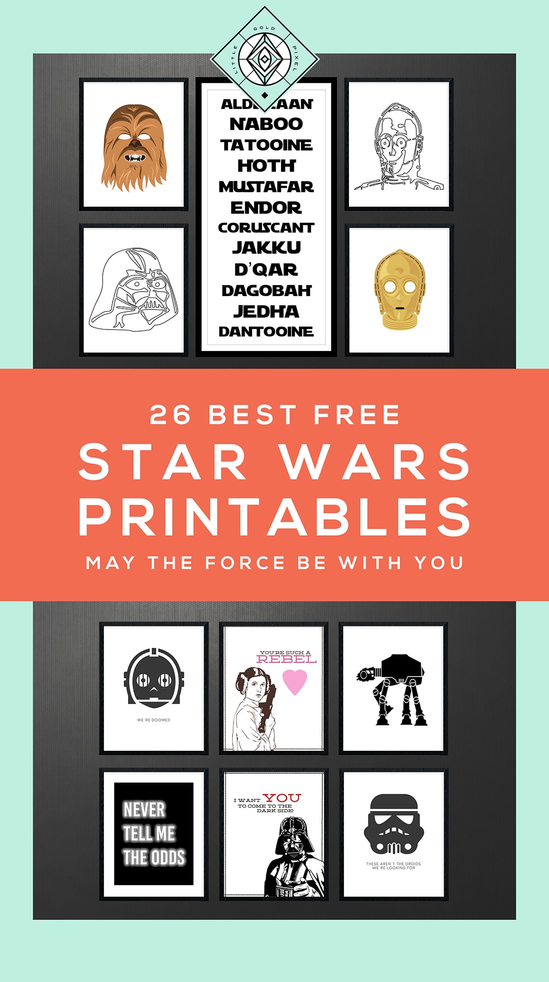 Star Wars Free Printables • A Roundup • Little Gold Pixel