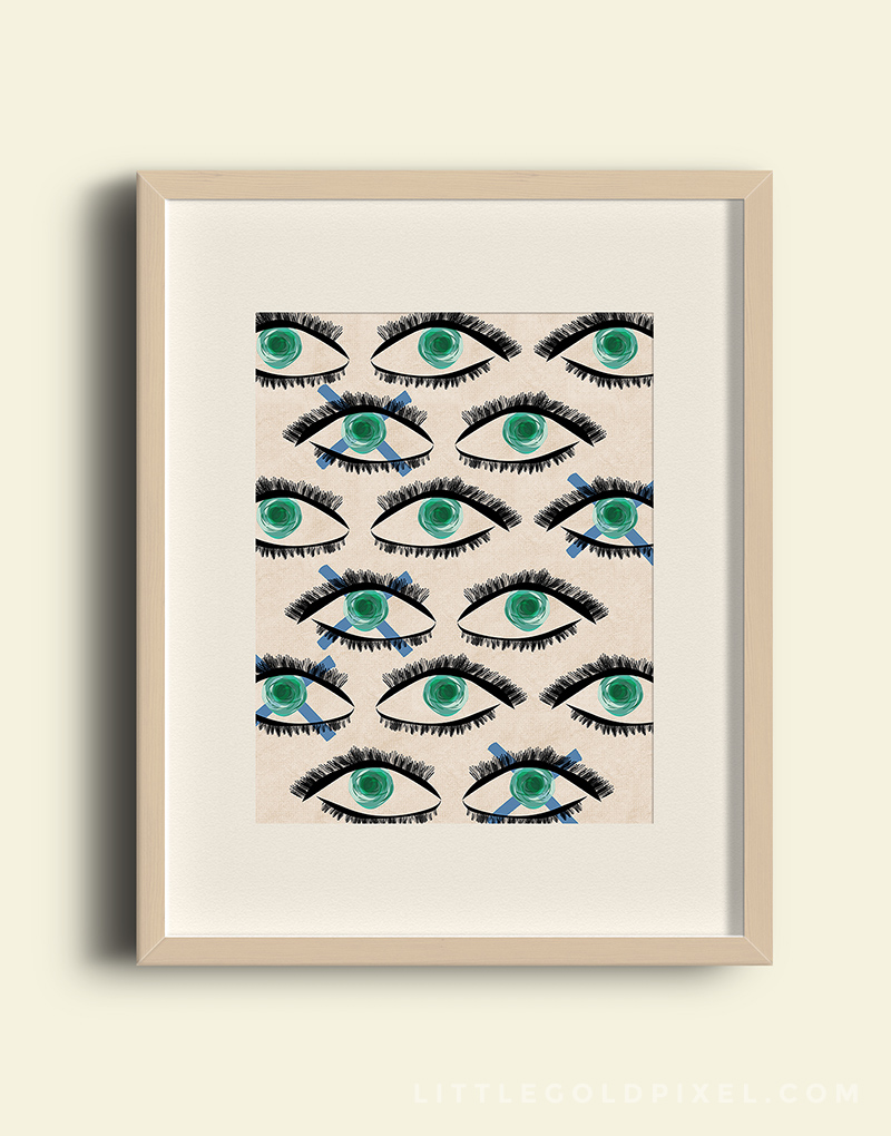 Kaleidoscope Eyes Free Art Printable by Little Gold Pixel • Shared on http://www.remodelaholic.com/ • littlegoldpixel.com