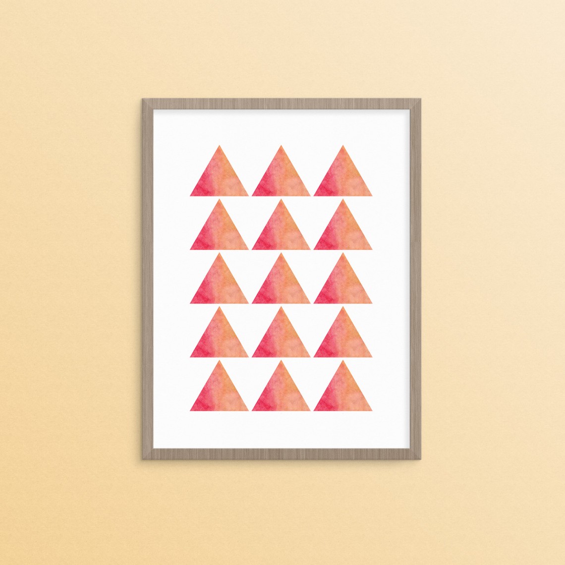 Minimal Triangle Pattern Art Printable • Little Gold Pixel