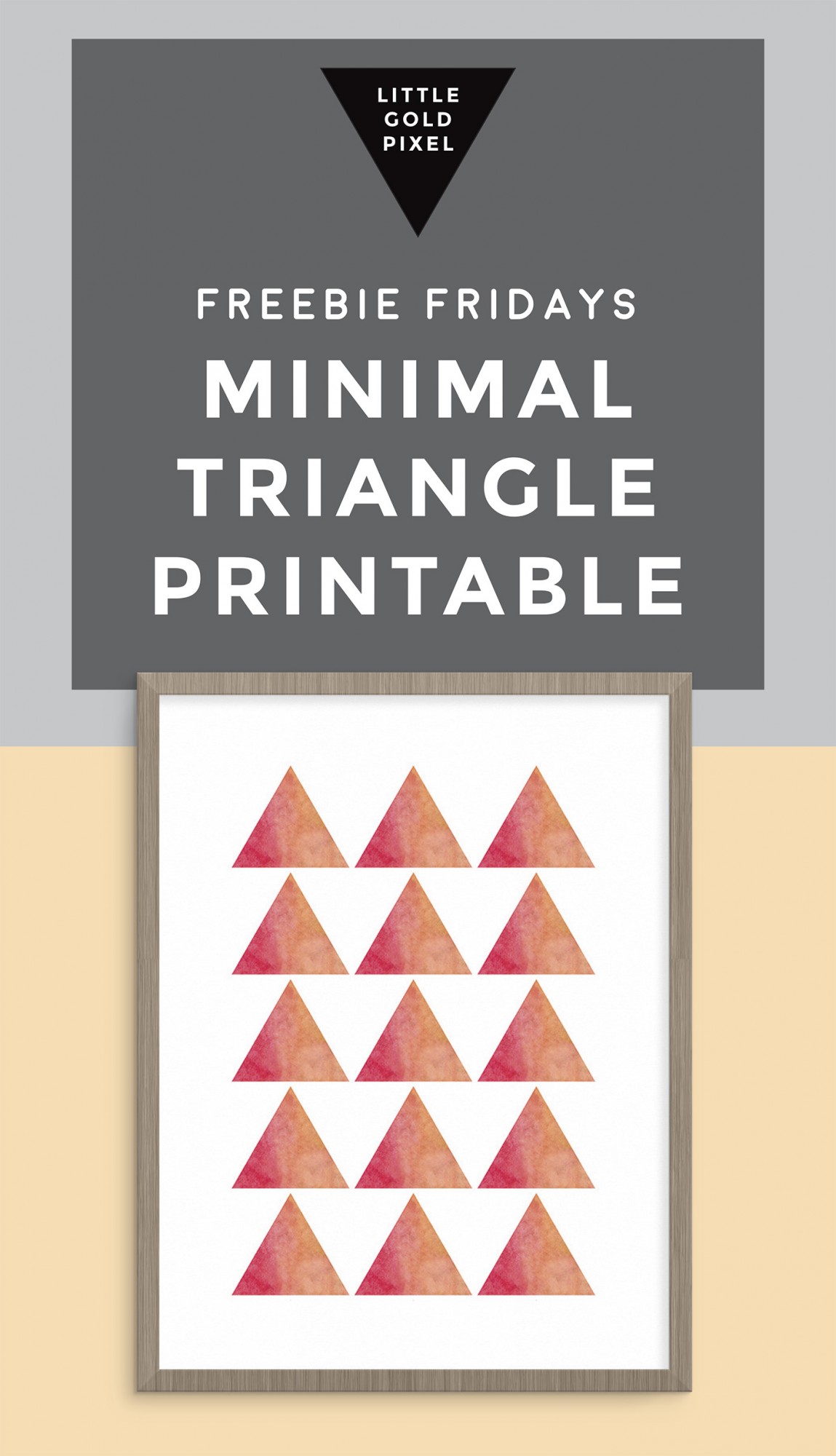 Minimal Triangle Pattern Art Printable / Freebie Fridays • Little Gold Pixel