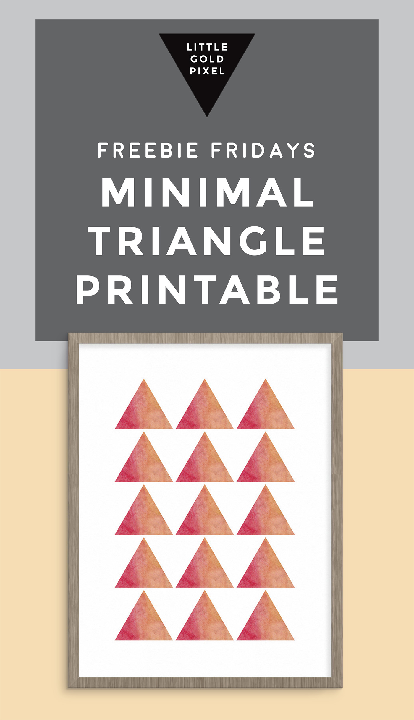 Minimal Triangle Pattern Art Printable • Little Gold Pixel