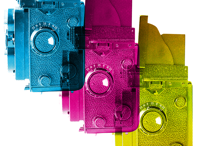 Tri-Color Cameras Free Art Printable • littlegoldpixel.com