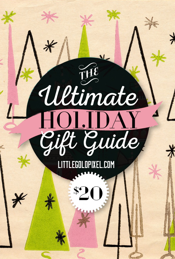 Ultimate $20 Holiday Gift Guide for 2014 • Stylish, affordable gifts for men, women and children for no more than $20 tops • littlegoldpixel.com