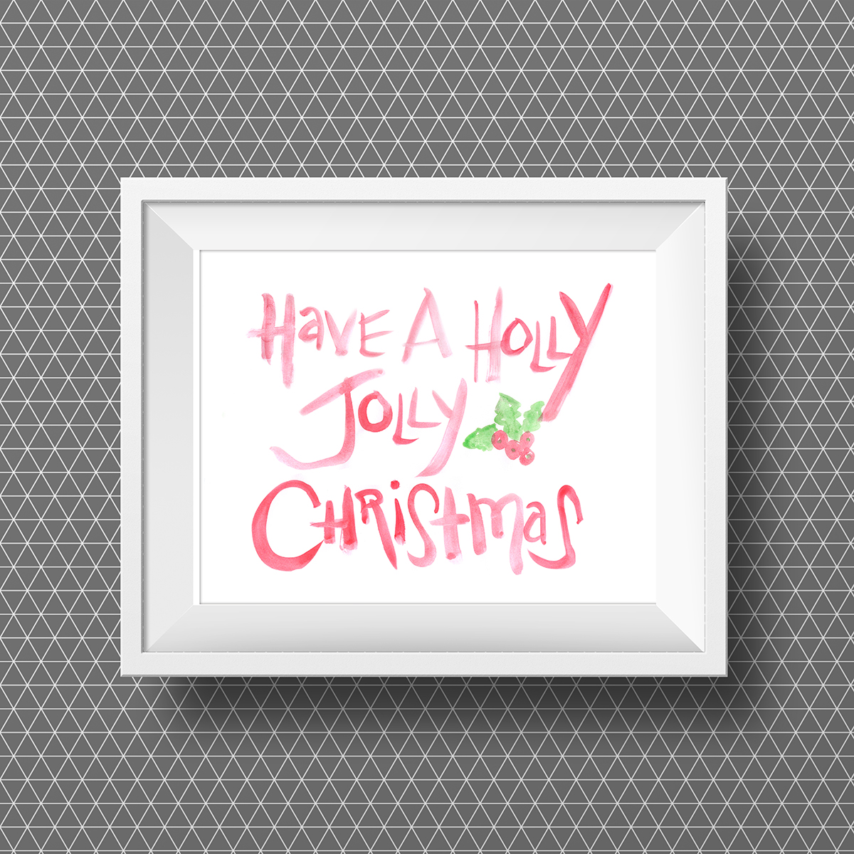 Have a Holly Jolly Christmas Free Watercolor Printable • Little Gold Pixel