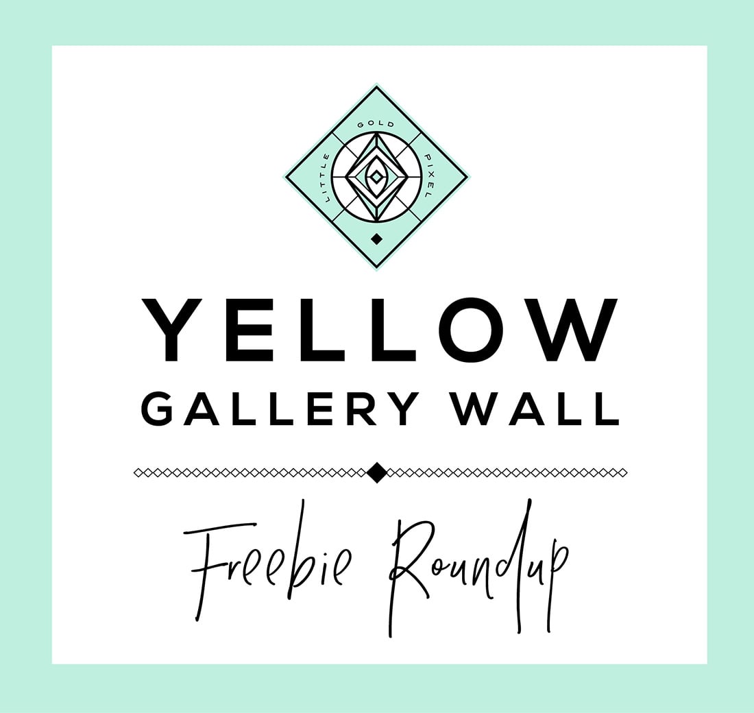 Yellow Gallery Wall • Little Gold Pixel